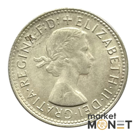 Сріба монета 1 шилінг 1963 рік Австралія 500 5.65 г. Королева Елизавета II