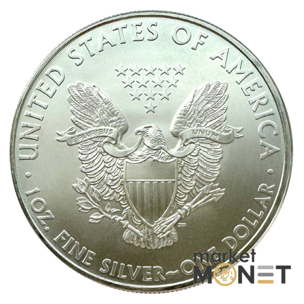 Срібна монета 1 долар 2010  США 999 1 Oz Американський орел