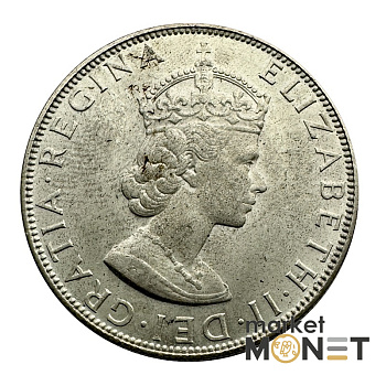 Срібна монета 1 крона 1964 Бермудські Острови 500 Королева Єлизавета II (№5)