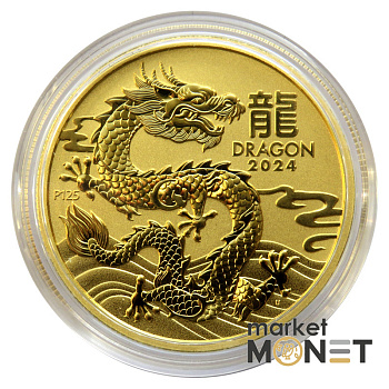 Золота монета 100 доларів 2024 Австралія 999 1oz  Лунар ІІІ - Рік Дракона