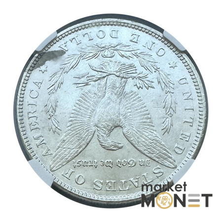 Срібна монета 1 долар 1896 США 900 долар Моргана, монетний двір - Філадельфія, в слабі MS 64 