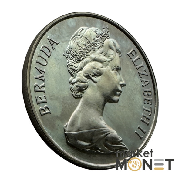 Монета 25 центів 1984 Бермудські Острови Королева Єлизавета II (4.19) Proof