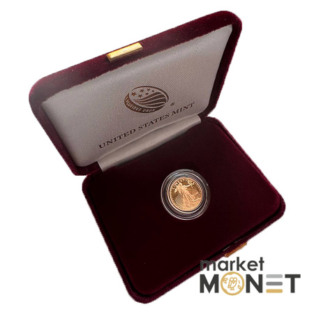 Золота монета 5 доларів 2020 США 1/10 oz Американський Орел