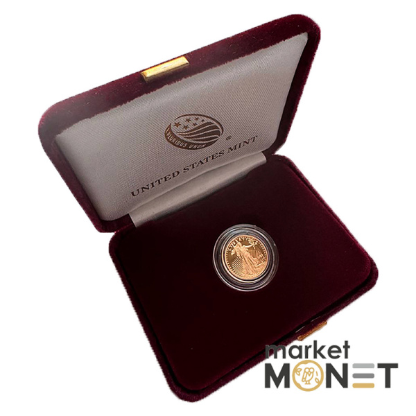 Золота монета 5 доларів 2020 США 1/10 oz Американський Орел