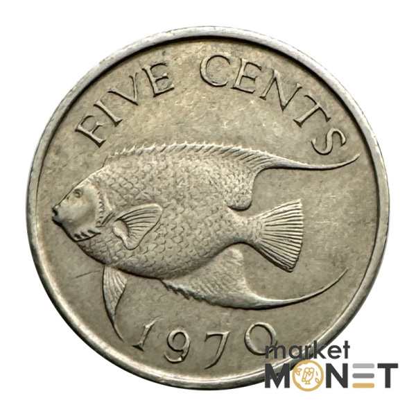 Монета 5 центів 1970 Бермудські Острови Королева Єлизавета II (4.17)