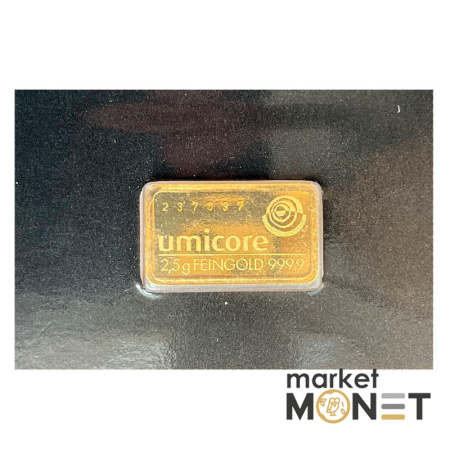 Золотий злиток 2,5 грам umicore