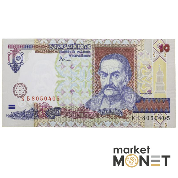 Банкнота 10 гривень 2000 Україна  UNC
