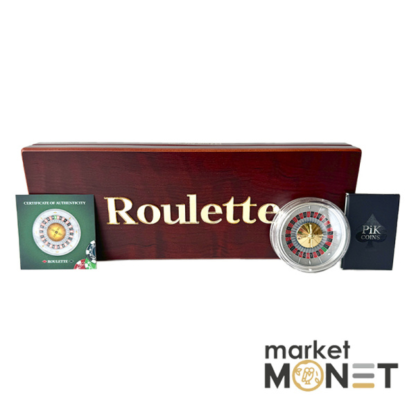 Срібна монета 7 доларів 2023 рік Ніуе 999 3 oz  ROULETTE