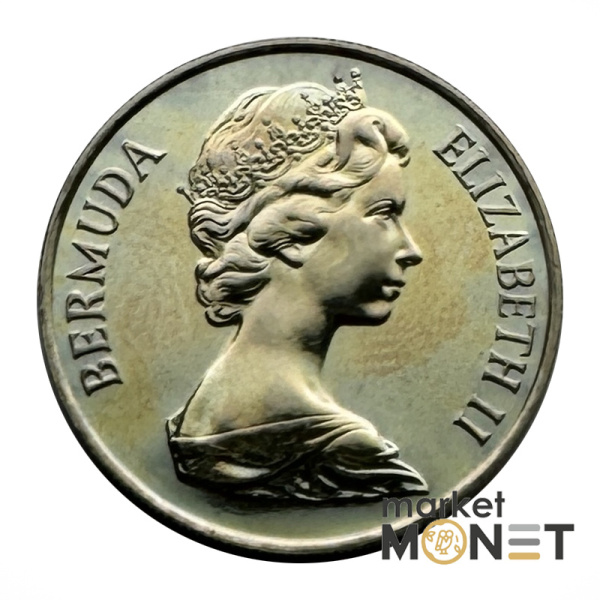 Монета 25 центів 1984 Бермудські Острови Королева Єлизавета II (4.20) Proof