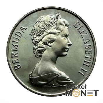 Монета 25 центів 1984 Бермудські Острови Королева Єлизавета II (4.19) Proof