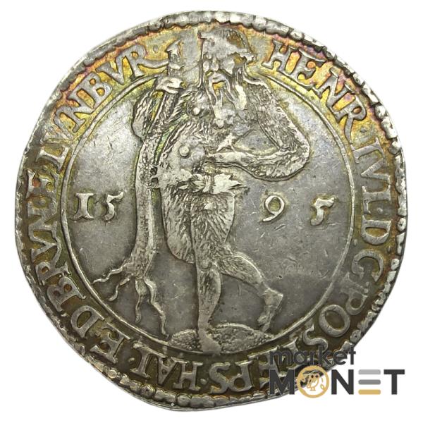 Срібна монета 1 талер 1595 Брауншвейг Німеччина