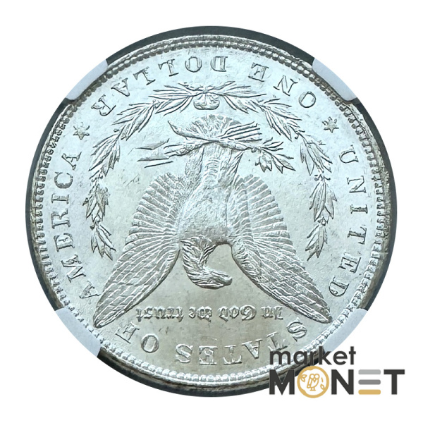 Срібна монета 1 долар 1887 США 900 долар Моргана, монетний двір - Філадельфія, в слабі MS 64 