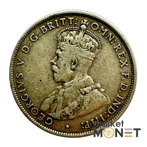 Срібна монета 1 флорін 1936 року Австралія 925 Король Георг V