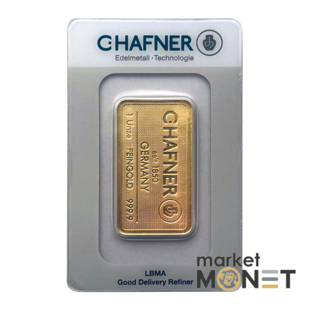 Золотий злиток 1oz (31,1 грам) С.HAFNER