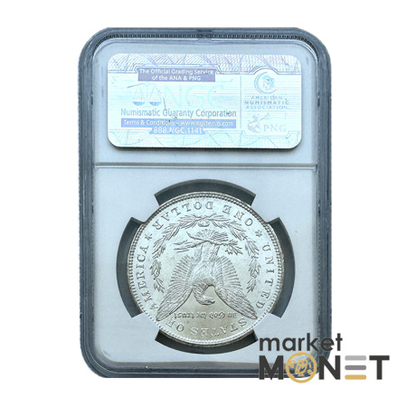 Срібна монета 1 долар 1887 США 900 долар Моргана, монетний двір - Філадельфія, в слабі MS 64 