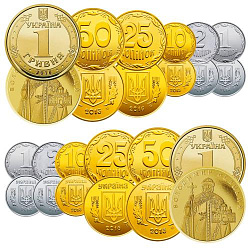 Обігові монети України