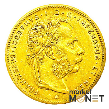 Золота монета 20 франків – 8 флоринів 1882 р. Австро-Угорщини