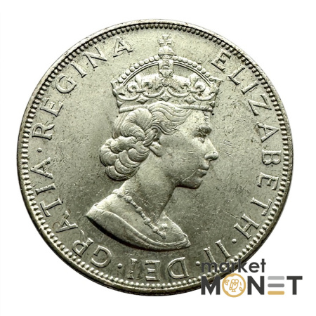 Срібна монета 1 крона 1964 Бермудські Острови 500 Королева Єлизавета II (№3)