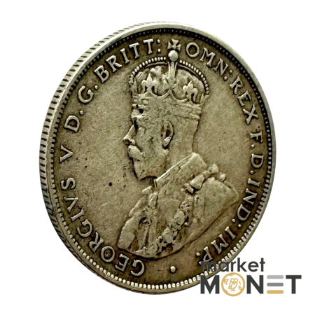 Срібна монета 1 флорін 1936 року Австралія 925 Король Георг V