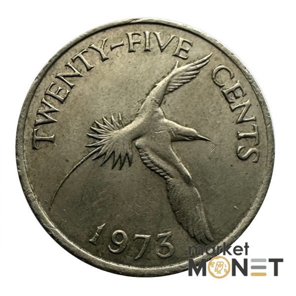 Монета 25 центів 1973 Бермудські Острови Королева Єлизавета II (№2)