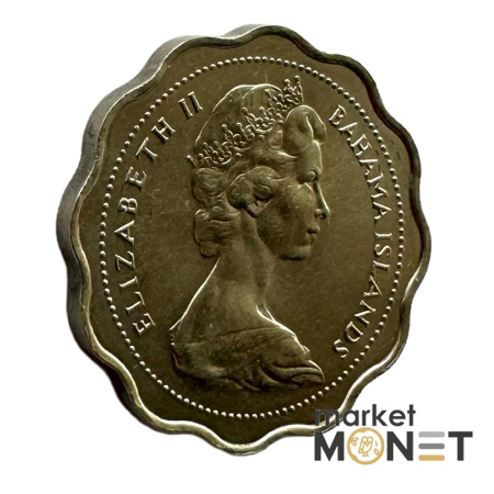 Монета 10 центів 1969 року Багамські острови Королева Єлизавета II (2)
