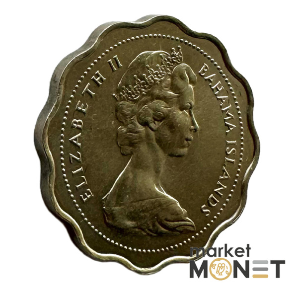 Монета 10 центів 1969 року Багамські острови Королева Єлизавета II (2)