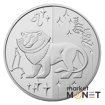 Срібна монета 5 гривень 2008 Україна 925 15.55 г. Лев