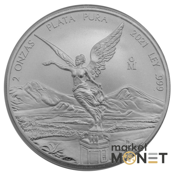 Срібна монета 2021 Мексика 999 2 Oz Лібертад
