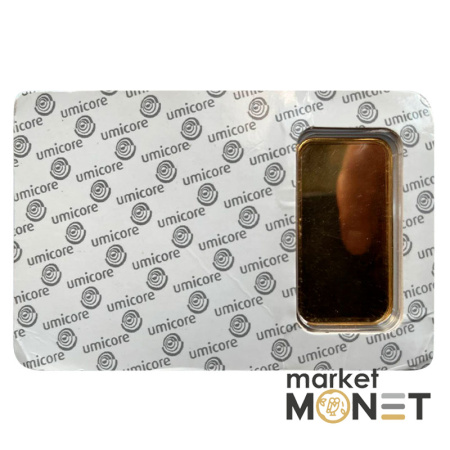 Золотий злиток 100 грамів umicore