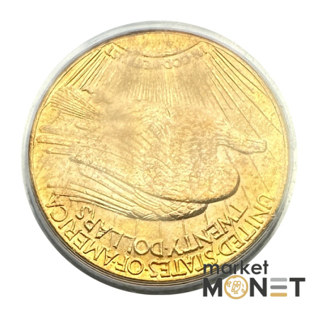 Золота монета 20 доларів 1927 США 900 33.5 г. у слабі MS 64