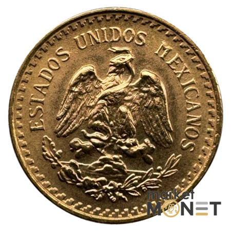 Золота монета 2,5 песо 1945 р. Мексика 900 2,08 г.