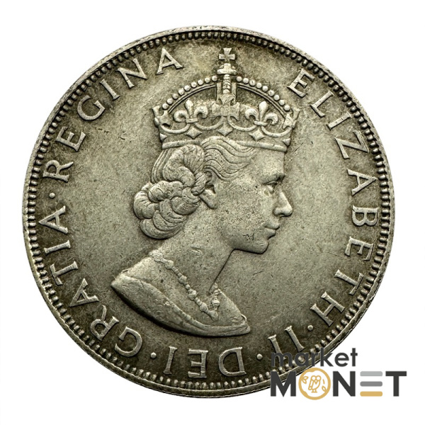 Срібна монета 1 крона 1964 Бермудські Острови 500 Королева Єлизавета II (№2)