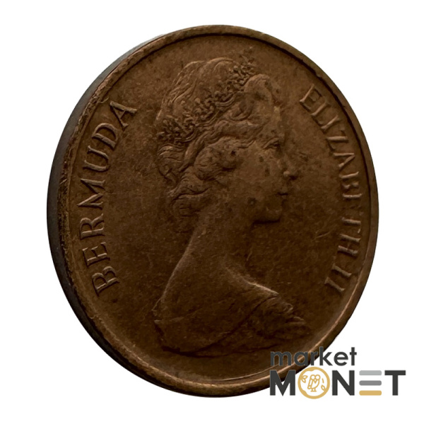 Монета 1 цент 1973 Бермудські Острови Королева Єлизавета II (4.16)