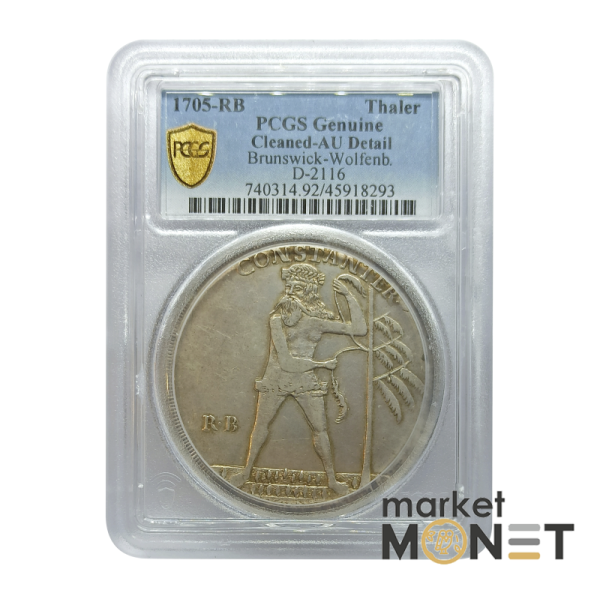 Срібна монета 1 талер 1705 Брауншвейг Німеччина