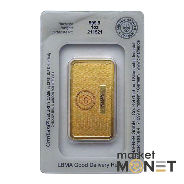 Золотий злиток 1oz (31,1 грам) С.HAFNER