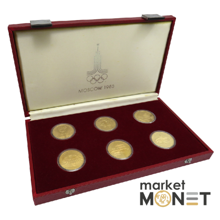Набір золотих монет 100 рублів 1977 – 1980 "Ігри XXII Олімпіади. Москва.1980"