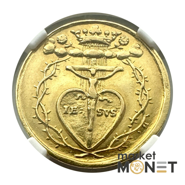 Золота монета хрестильний дукат Нюрнберг 3,4 г. 